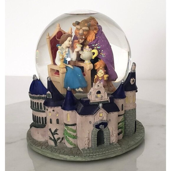 Disney Other - MINT RARE Vtg. Disney "Beauty And The Beast" Musical Glitter Castle Snow Globe